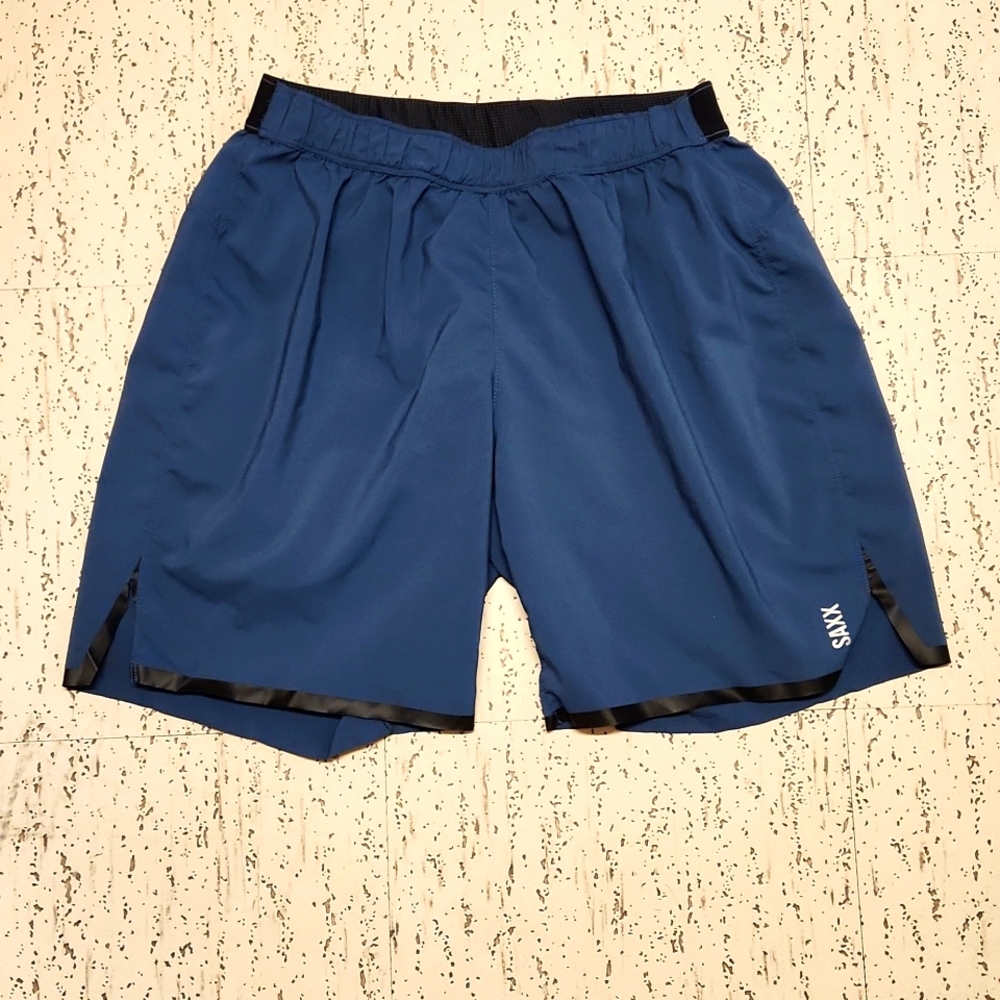 Saxx Blue Pilot 2N1 Ballpark Pouch Activewear Shorts